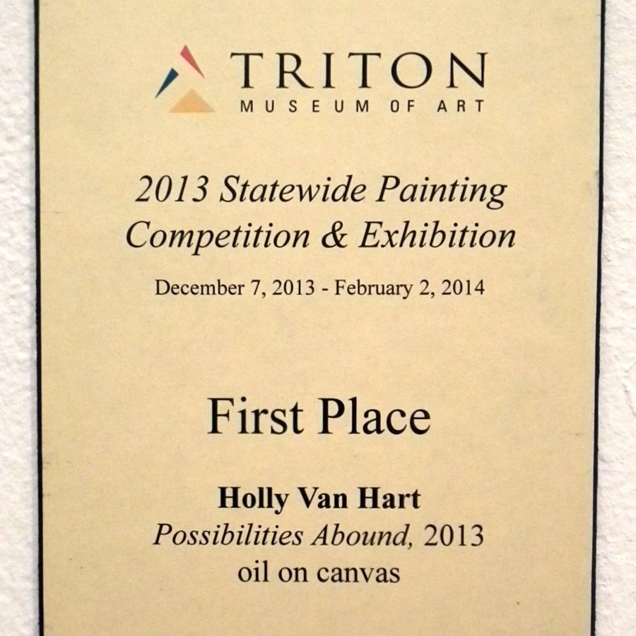 The start of it allThe Triton solo exhibition was the prize for winning the California Statewide Painting CompetitionFeeling so honored!, Triton Museum of Art, Holly Van Hart