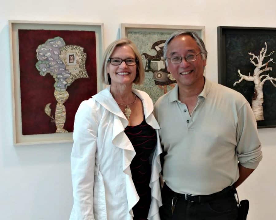 With DeWitt Cheng at Stanford Art Spaces reception – HOLLY VAN HART