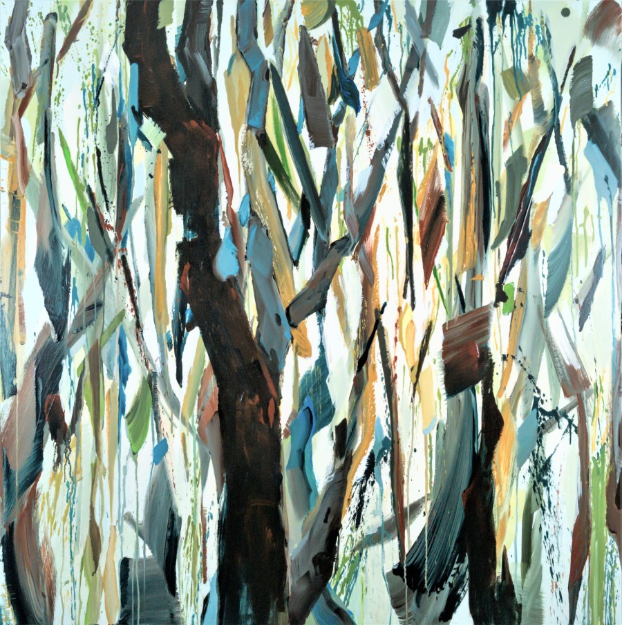 Forest Tree Painting By American Painter Holly Van Hart
